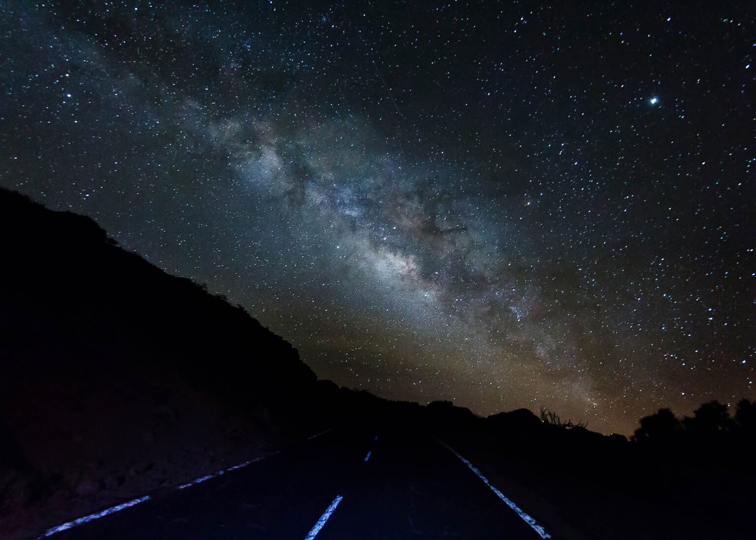 Road to the Stars - View of the Milky Way over Tenerife.